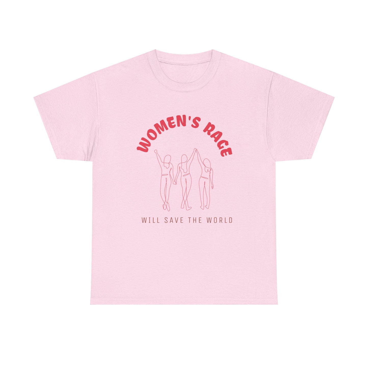 Women's Rage Tee — "Women's Rage Will Save the World" Feminist Graphic T‑Shirt