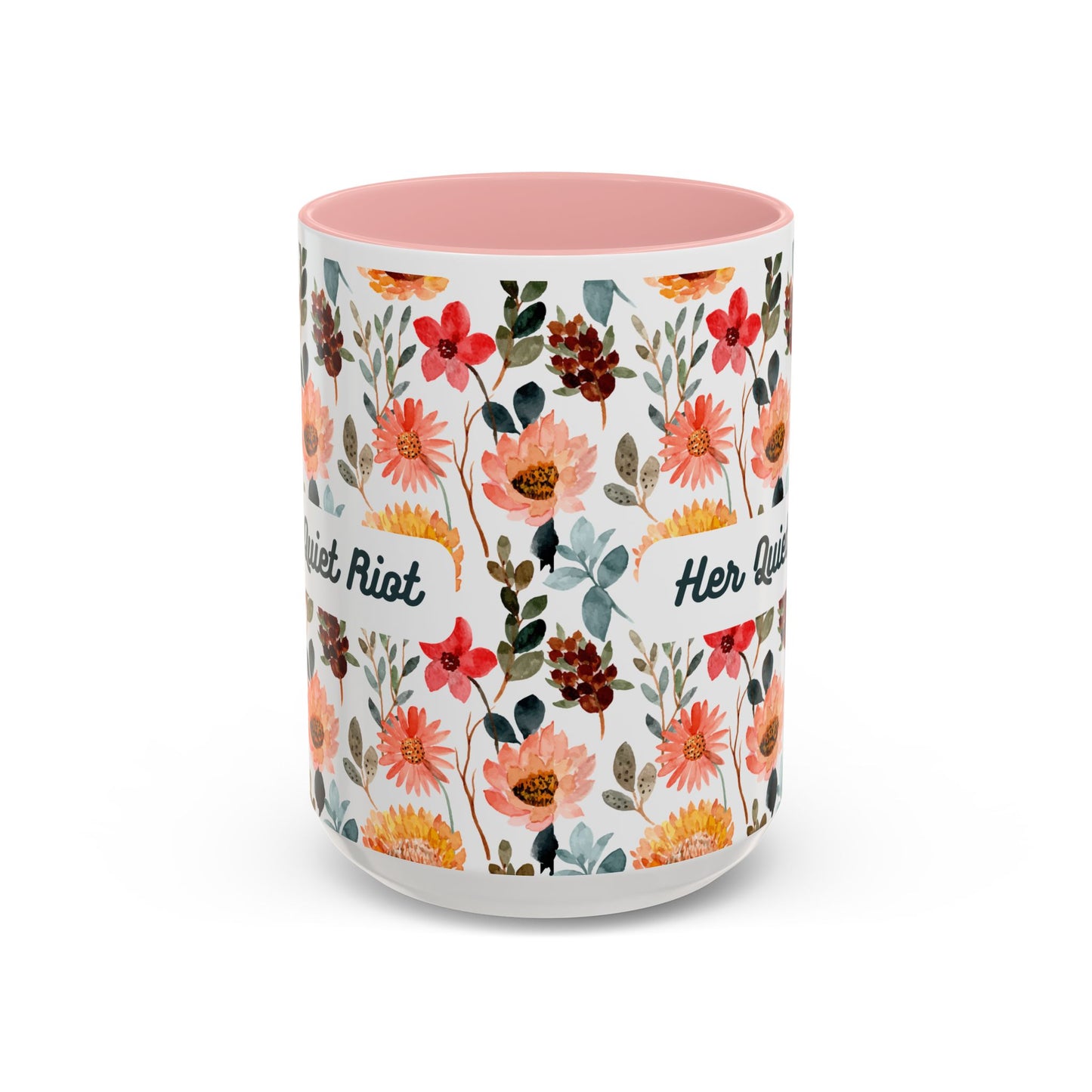 Floral Accent Coffee Mug | Her Quiet Riot | Perfect Gift for Tea Lovers, Home Décor, Mother's Day, Birthdays
