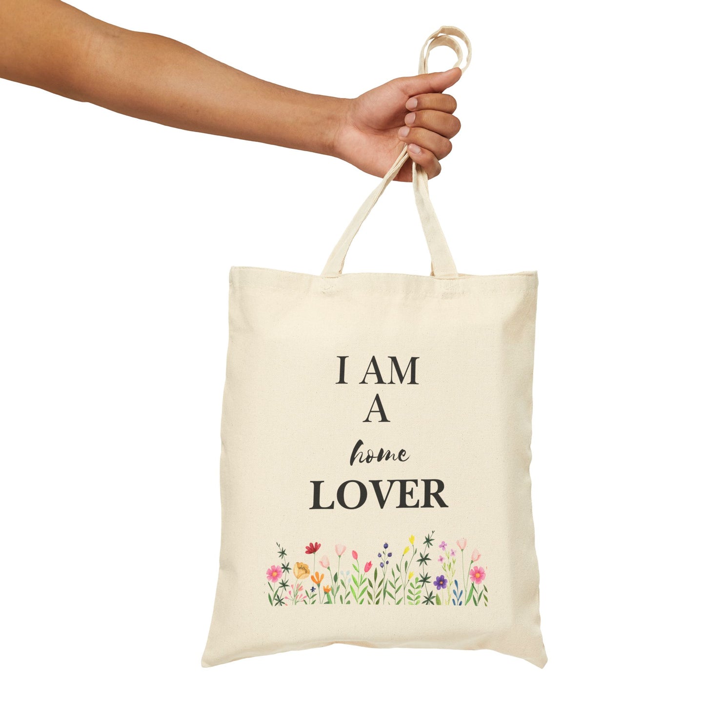 Floral Home Lover Tote Bag - Eco-Friendly, Reusable Shopping Bag, Gift for Homeowners, Plant Lovers, Beach Bag