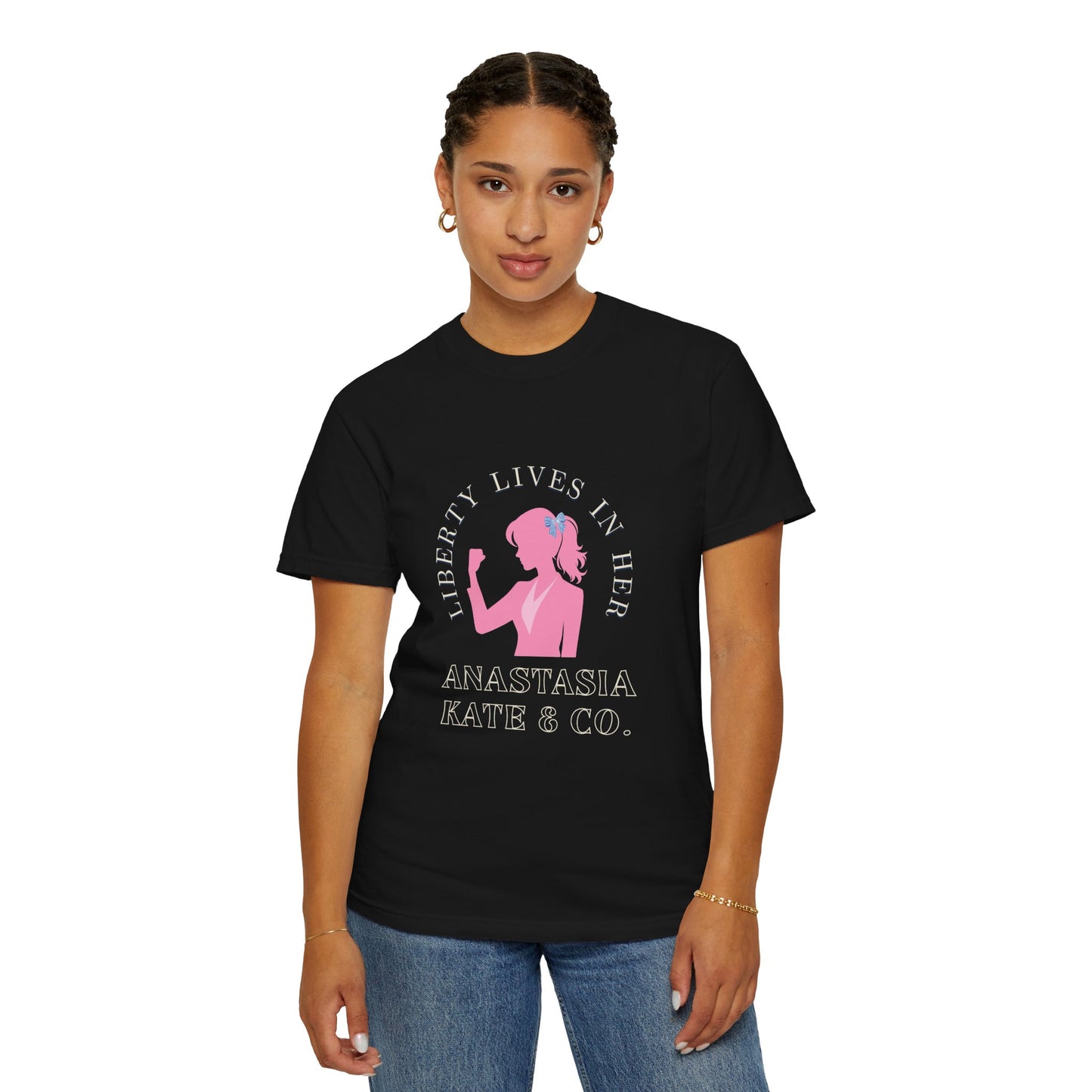 Liberty Lives in Her Unisex T-shirt, Vintage Graphic Tee, Feminist Shirt, Gift for Her, Casual Wear, Outfit for Protests