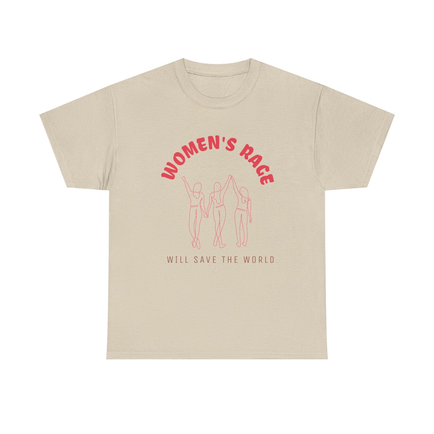 Women's Rage Tee — "Women's Rage Will Save the World" Feminist Graphic T‑Shirt