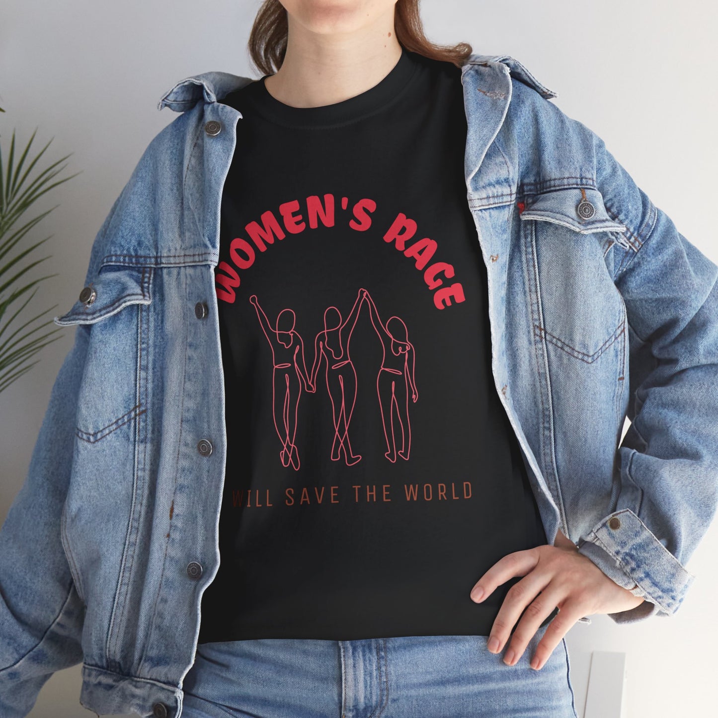 Women's Rage Tee — "Women's Rage Will Save the World" Feminist Graphic T‑Shirt