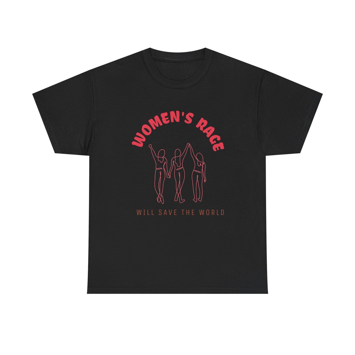 Women's Rage Tee — "Women's Rage Will Save the World" Feminist Graphic T‑Shirt