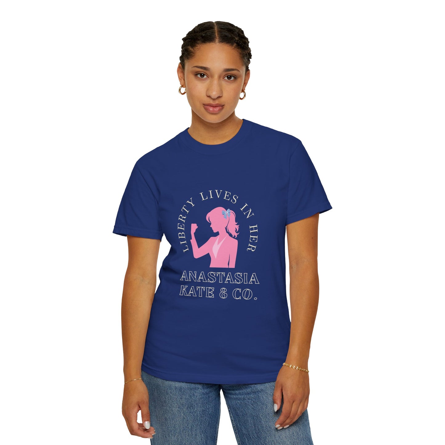 Liberty Lives in Her Unisex T-shirt, Vintage Graphic Tee, Feminist Shirt, Gift for Her, Casual Wear, Outfit for Protests