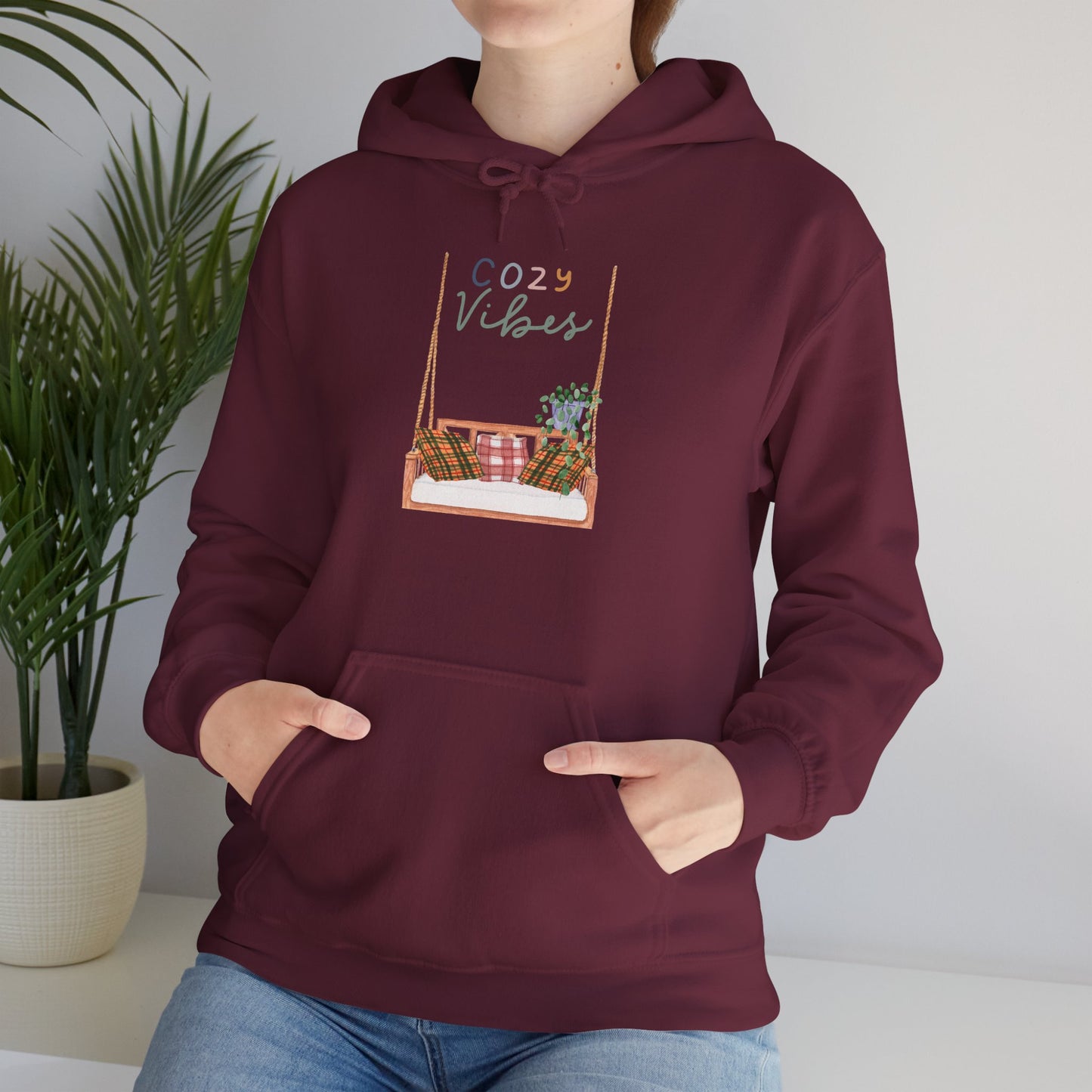 Cozy Vibes Hoodie, Unisex Sweatshirt, Warm Layer for Fall, Perfect Gift for Homebody, Autumn Fashion, Casual Comfort Wear