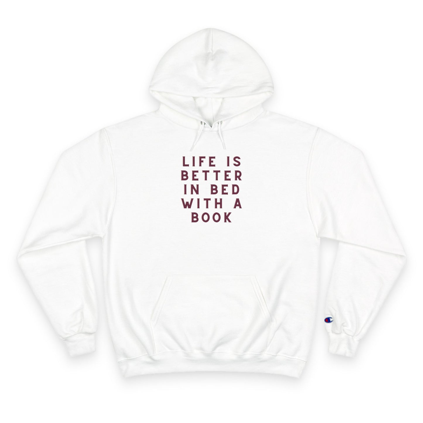 Cozy Book Lover Hoodie, Life is Better in Bed with a Book Sweatshirt, Gift for Readers, Literary Apparel, Bedtime Reading Outfit