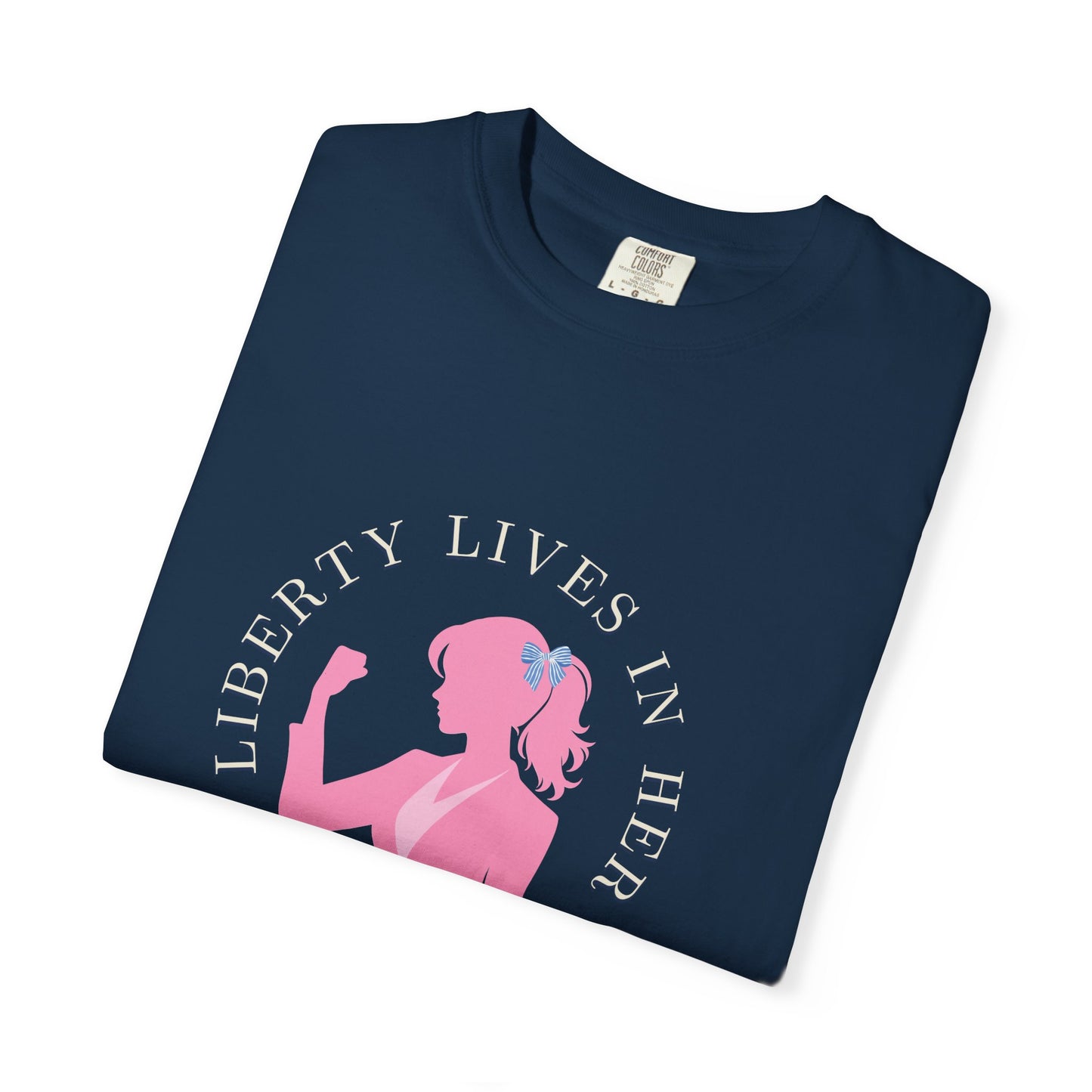 Liberty Lives in Her Unisex T-shirt, Vintage Graphic Tee, Feminist Shirt, Gift for Her, Casual Wear, Outfit for Protests