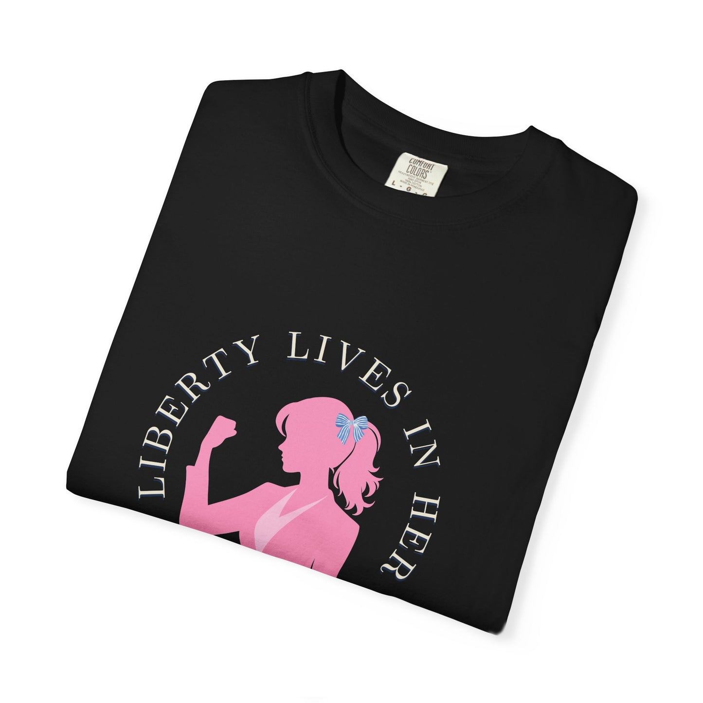 Liberty Lives in Her Unisex T-shirt, Vintage Graphic Tee, Feminist Shirt, Gift for Her, Casual Wear, Outfit for Protests