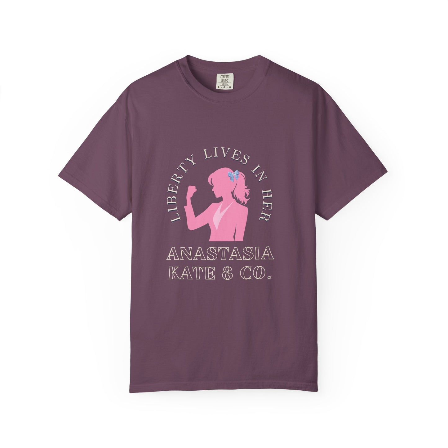 Liberty Lives in Her Unisex T-shirt, Vintage Graphic Tee, Feminist Shirt, Gift for Her, Casual Wear, Outfit for Protests