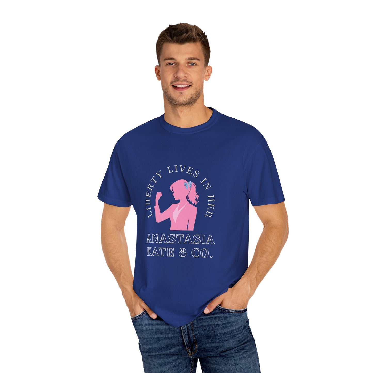 Liberty Lives in Her Unisex T-shirt, Vintage Graphic Tee, Feminist Shirt, Gift for Her, Casual Wear, Outfit for Protests