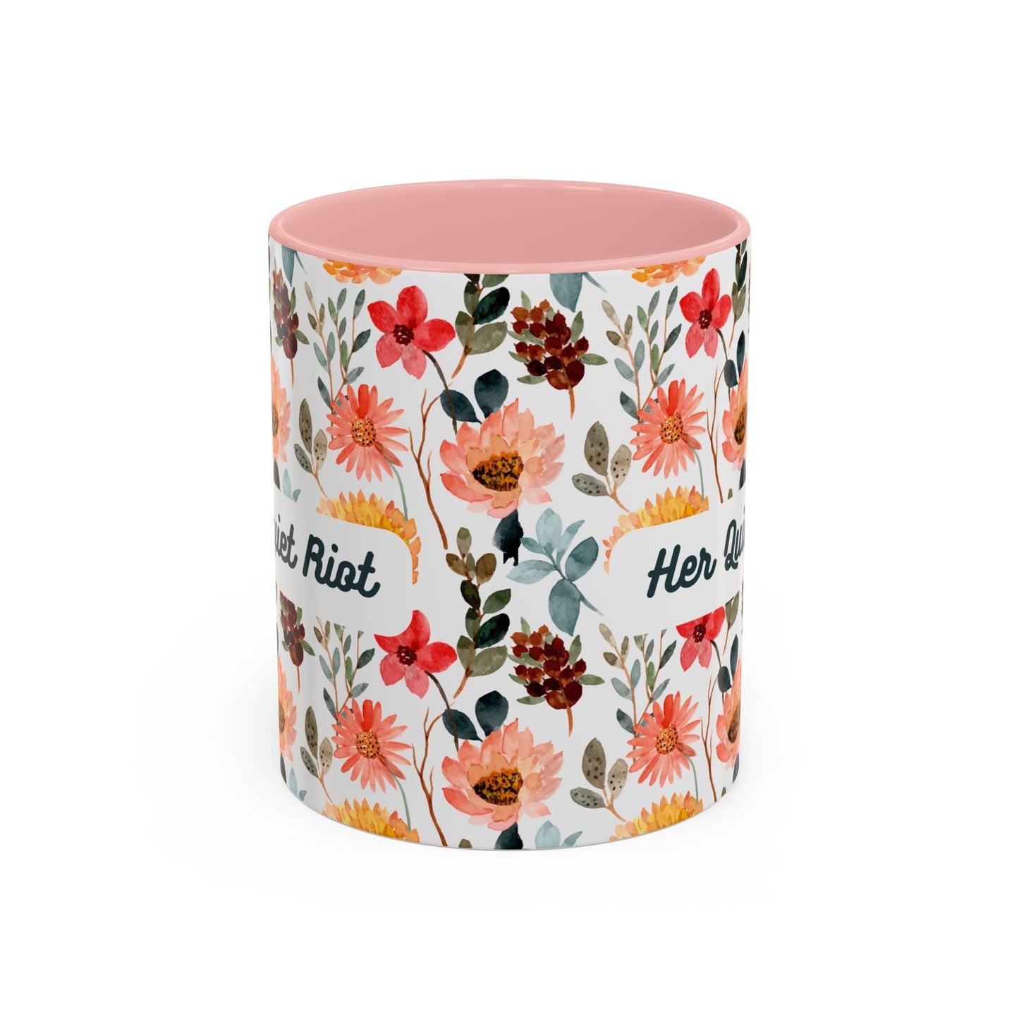 Floral Accent Coffee Mug | Her Quiet Riot | Perfect Gift for Tea Lovers, Home Décor, Mother's Day, Birthdays